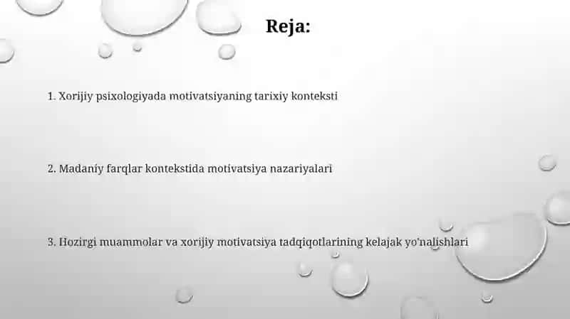 Motiv va Motivatsiya Muammosi 2