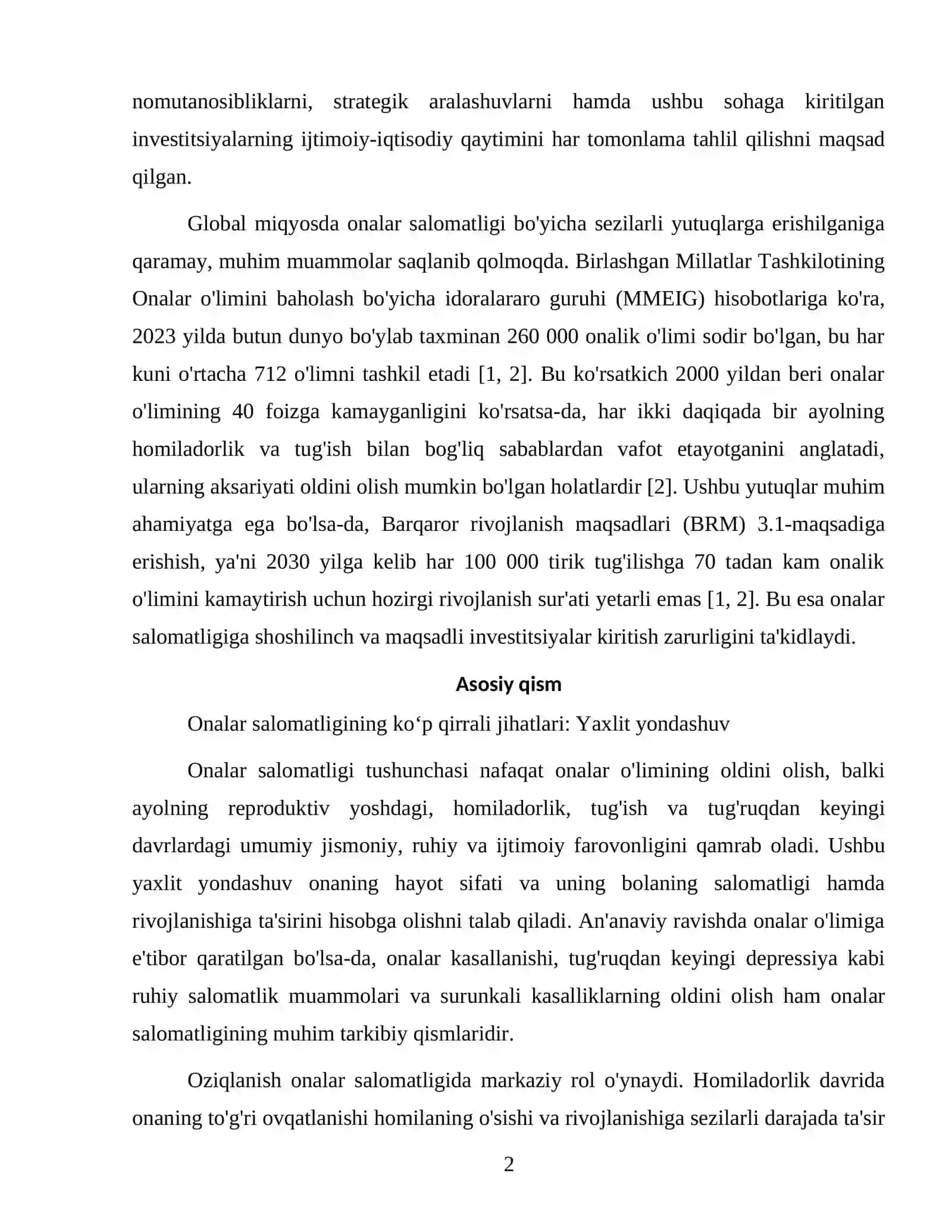 Onalar salomatligi-kelajak poydevori 2