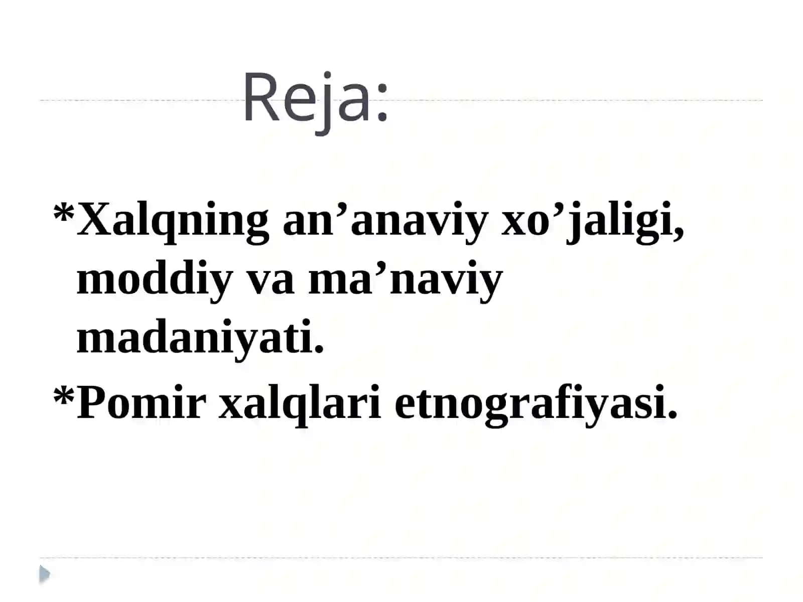 Pomir xalqlari etnografiyasi 2