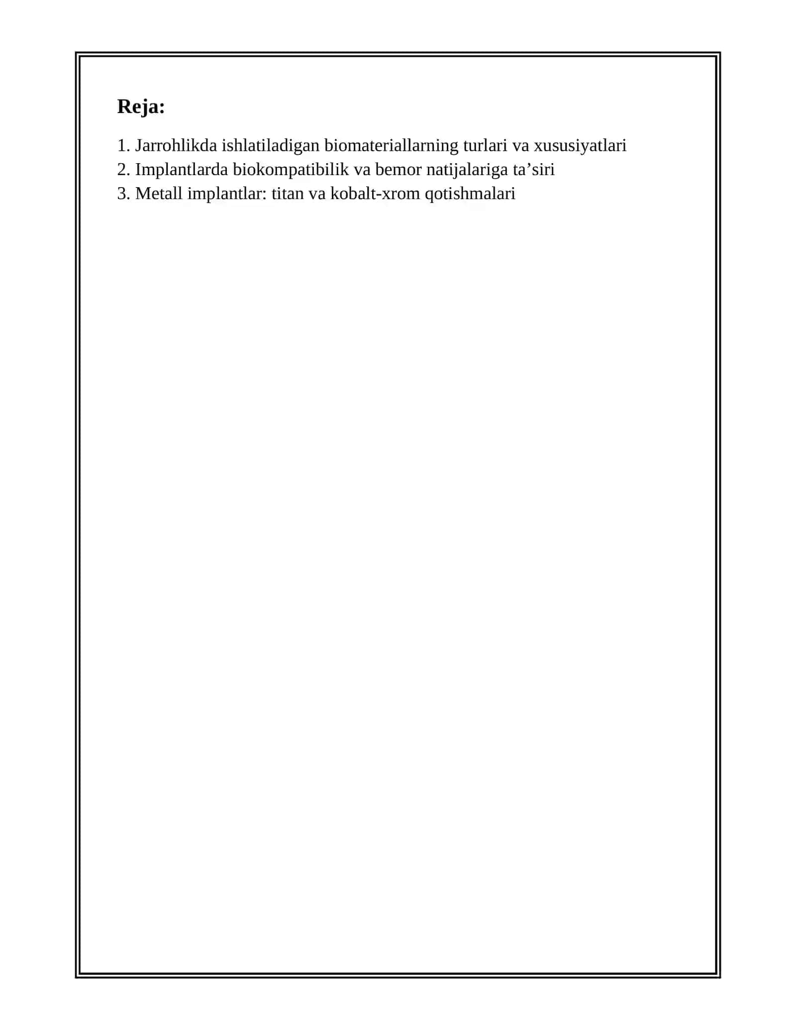 JARROXLIKDA BIOMATERIYALLAR VA IMPLANTLARDAN FOYDALANISH 2