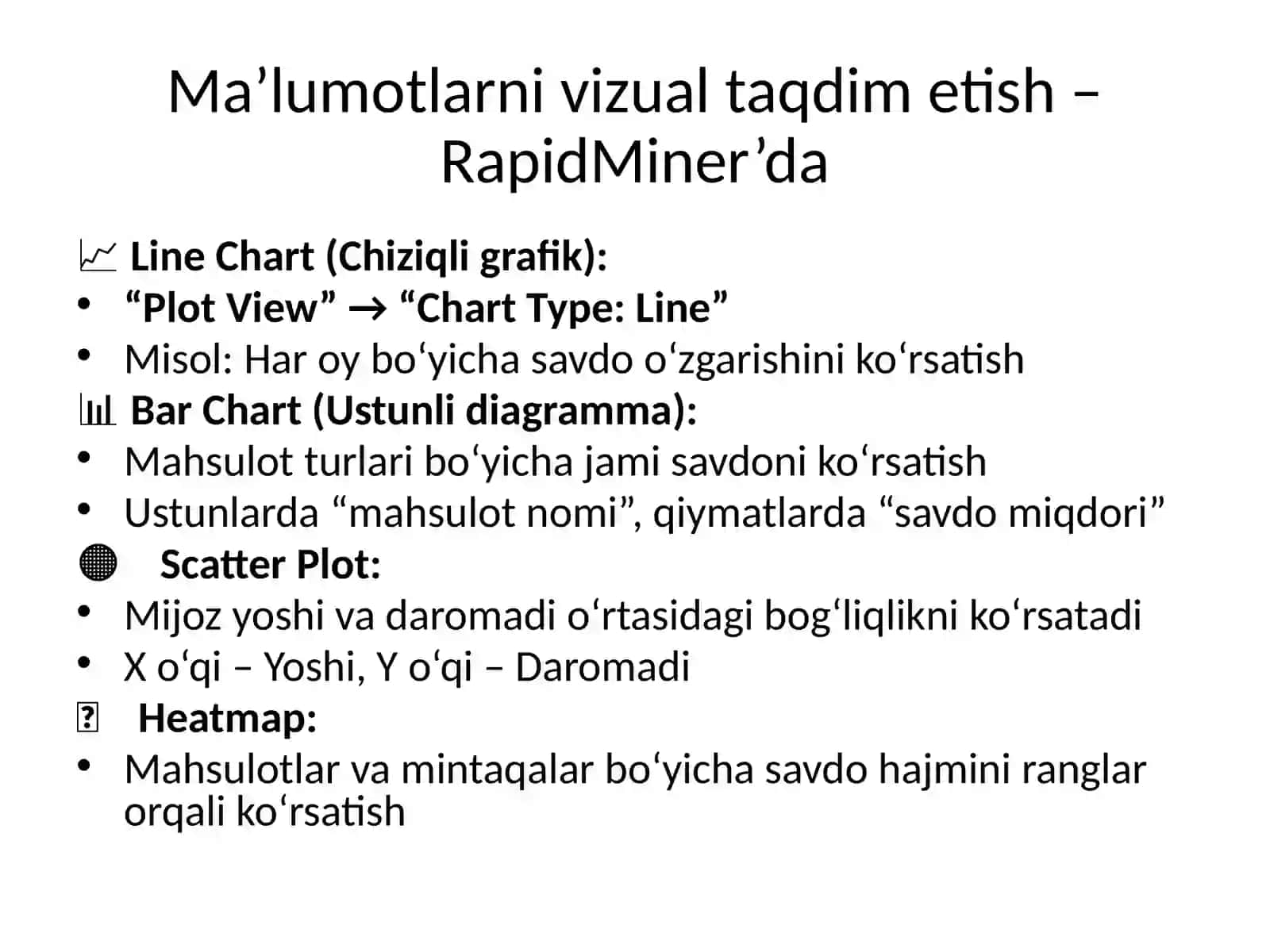 Ma'lumotlarni vizual taqdim etish usullari 2