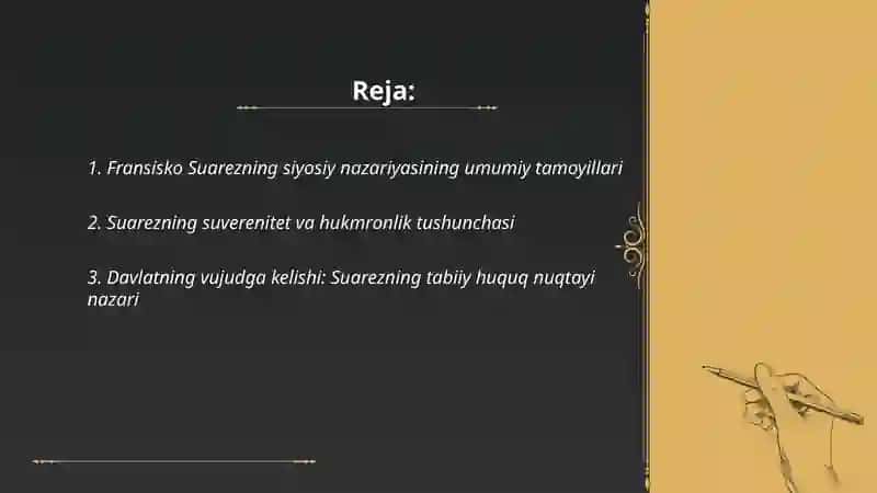Fransisko Suarezning ijtimoiy-siyosiy qarashlari 2
