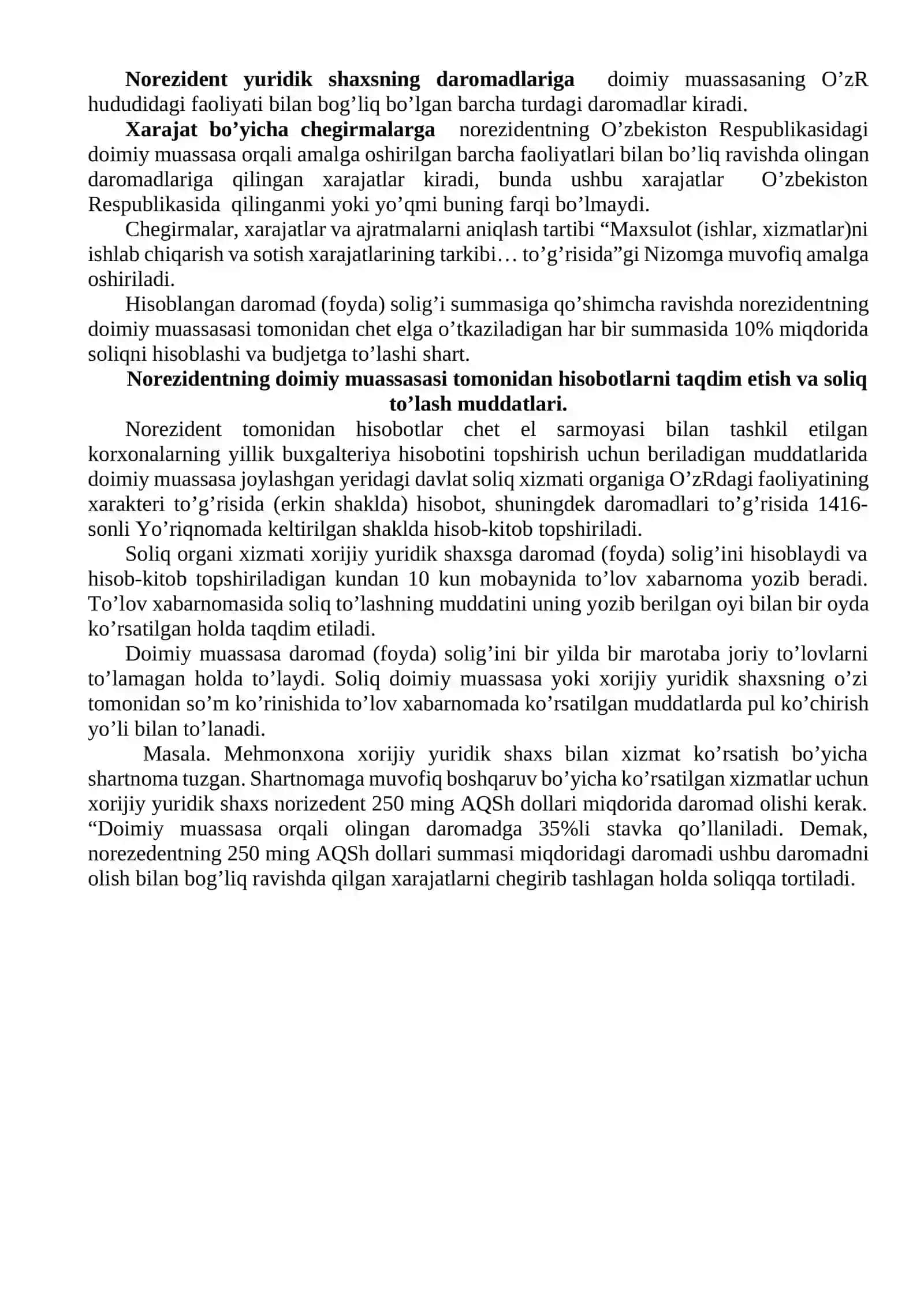 Chet el investitsiyali korxonalarni soliqqa tortish xususiyatlari 2