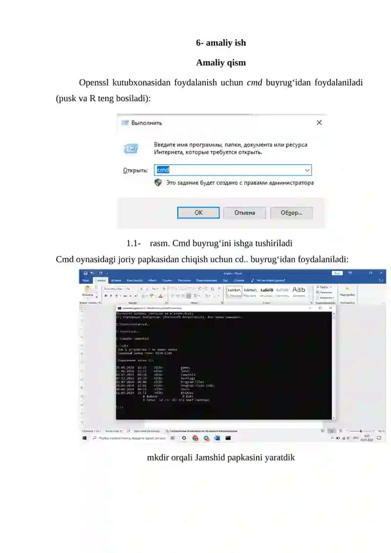 OpenSSL kutubxonasidan foydalangan holda ma’lumotlarni ochiq kalitli shifrlash algoritmlari yordami 2