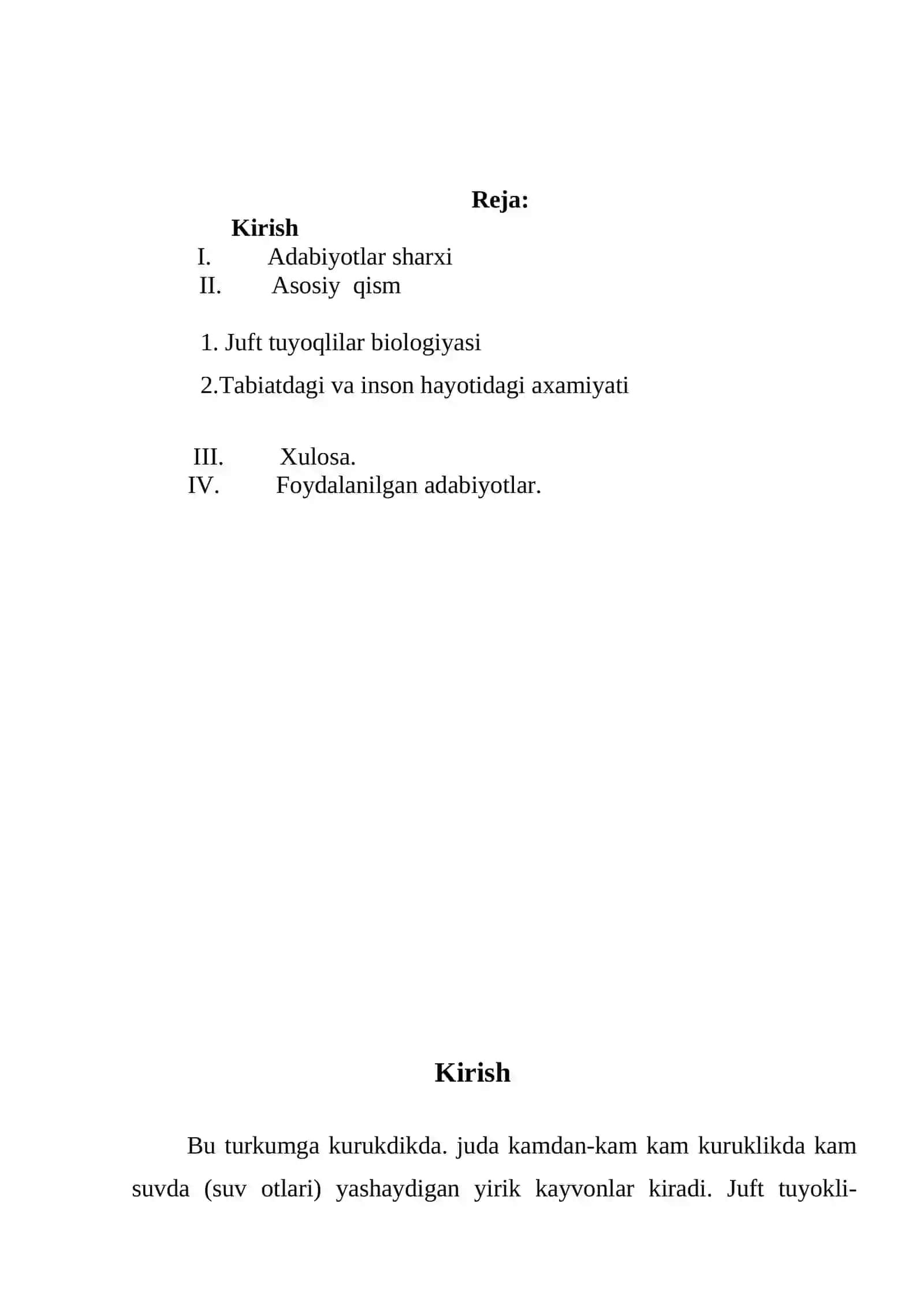 Juft tuyoqli sutemizuvchilar biologiyasi 2