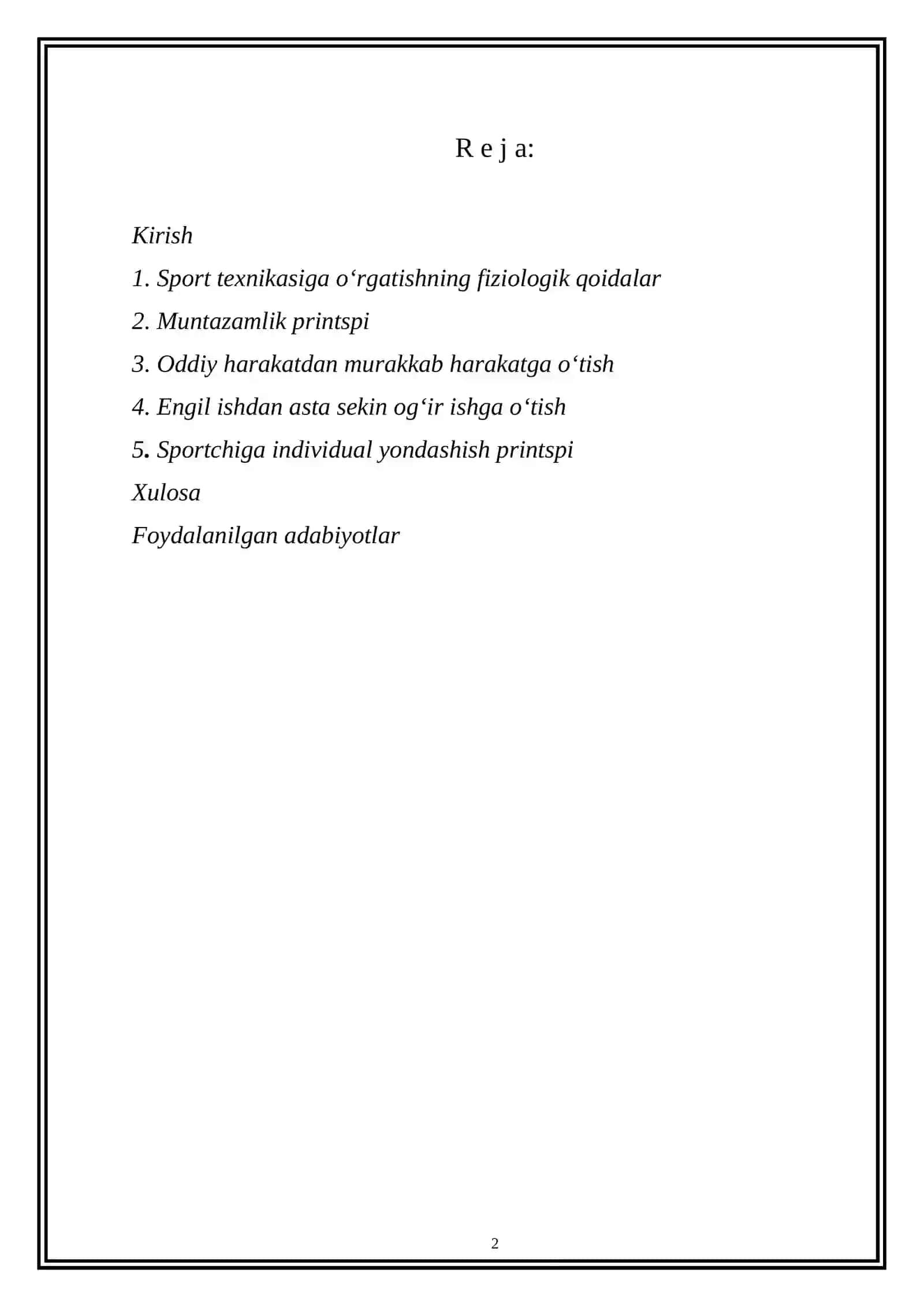 Sport texnikasiga o‘rgatishning fiziologik qoidalari 2