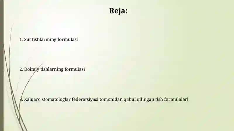Sut va doimiy tishlarning formulalari 2