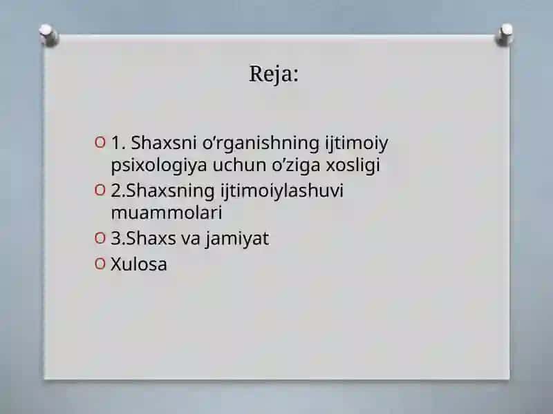 Shaxs shakllanishi va psixik rivojlanish psixoijtimoiy nazariyasi. 2