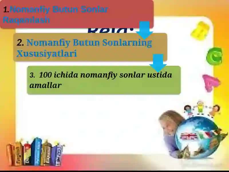 Boshlanģich sinflarda 100 ichida nomanfiy butun sonlarni raqamlash 2