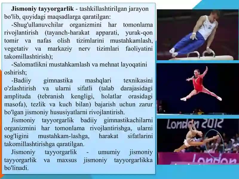 Gimnastika mashqlarini bajarishda jismoniy tayyorgarlik 2
