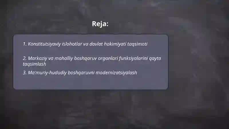 Konstitutsiyaviy islohotlar va davlat hokimiyati taqsimoti 2