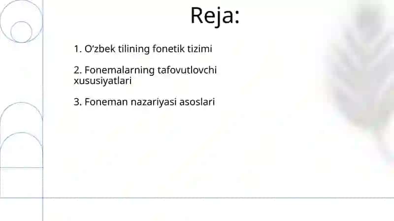 Fonema nazariyasi. O'zbek tili fonologiyasi 2