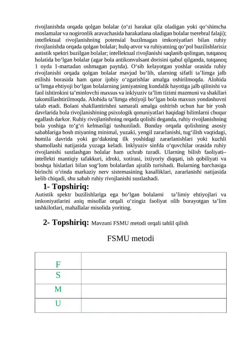 Inklyuziv ta’lim strategiyalari va ularni amalga oshirish shart-sharoitlari 2