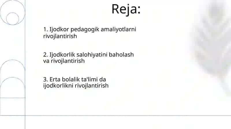 Boʻlajak maktabgacha taʼlim pedagoklarini kreativ qobiliyatlarini rivojlantirish mazmuni 2