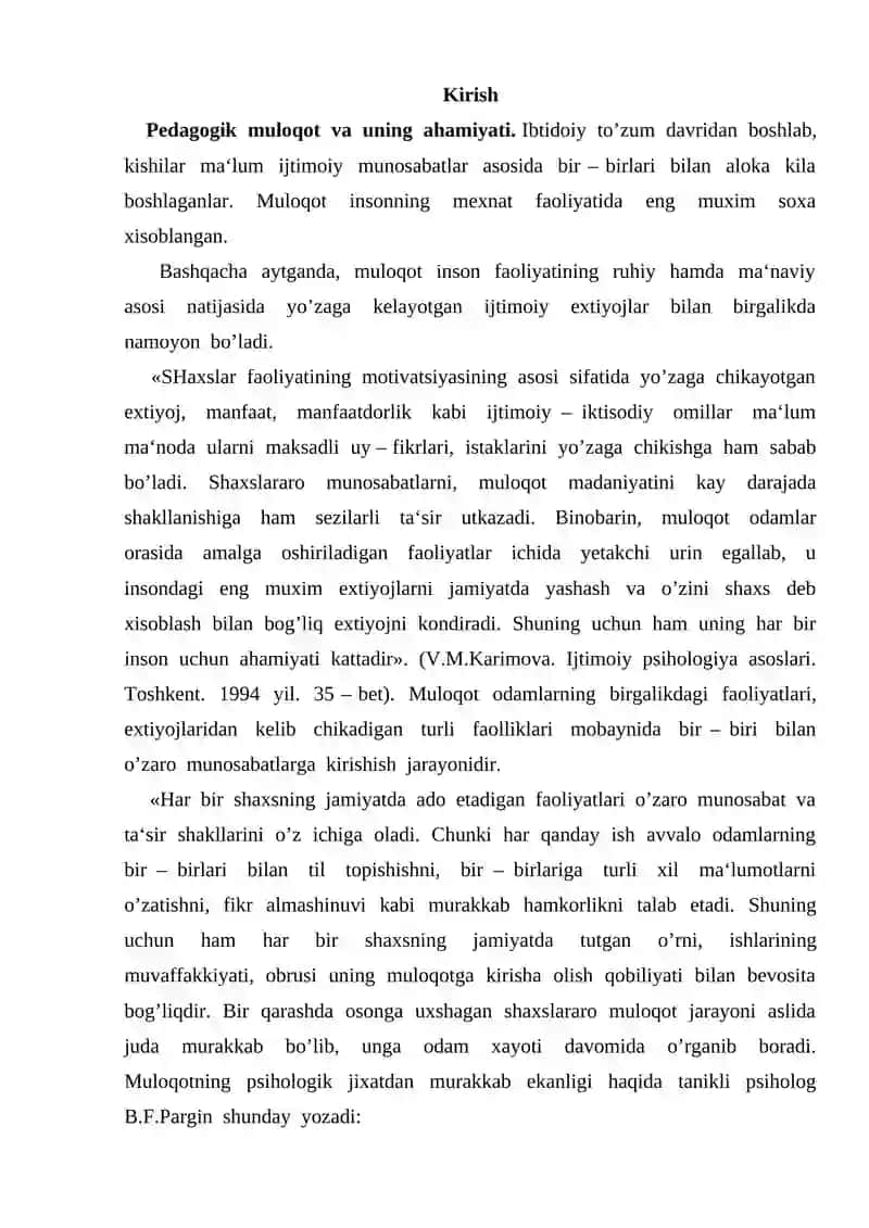 O'qituvchi kasbiy faoliyatida muloqot madaniyatining shakllanishi 2