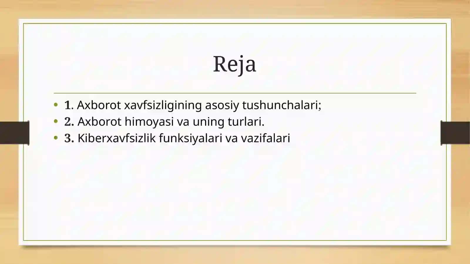 Axborot xavfsizligining asosiy tushunchalari 2