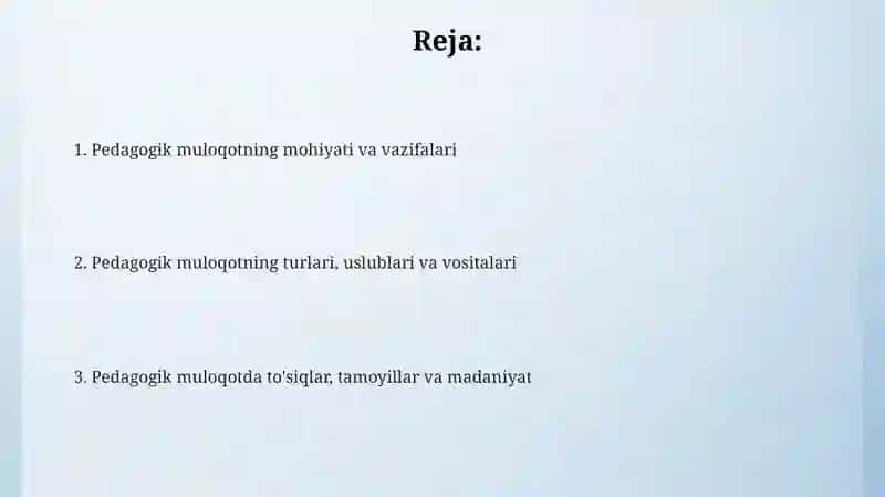Pedagogik muloqotning oʻziga hos xususiyatlari va funksiyalari 2