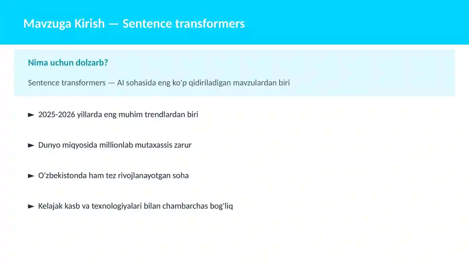 AI | NLP TABIIY TIL QAYTA ISHLASH 2