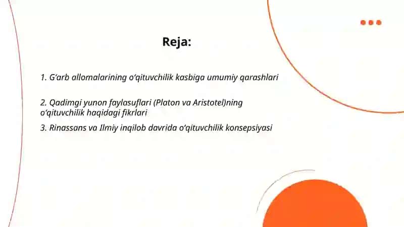 Gʻarb mamlakati allomalarining oʻqituvchilik kasbiga oid ilk qarashlari 2