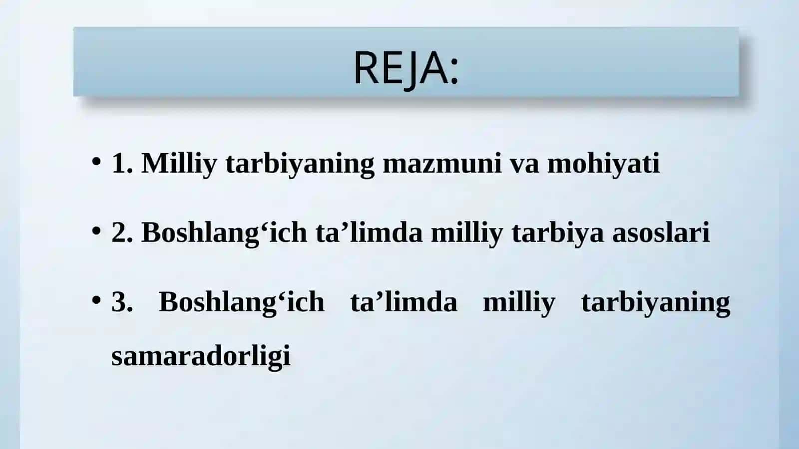 BOSHLANG‘ICH TA’LIMDA MILLIY TARBIYA METODIKASI 2