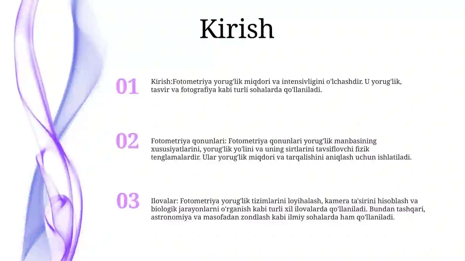 Fotometriya Qonunlarini O'Rganish 2