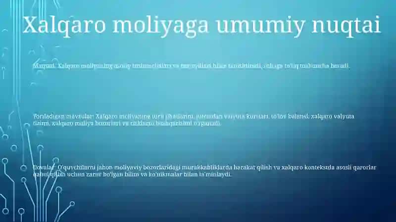 Xalqaro Moliya 2