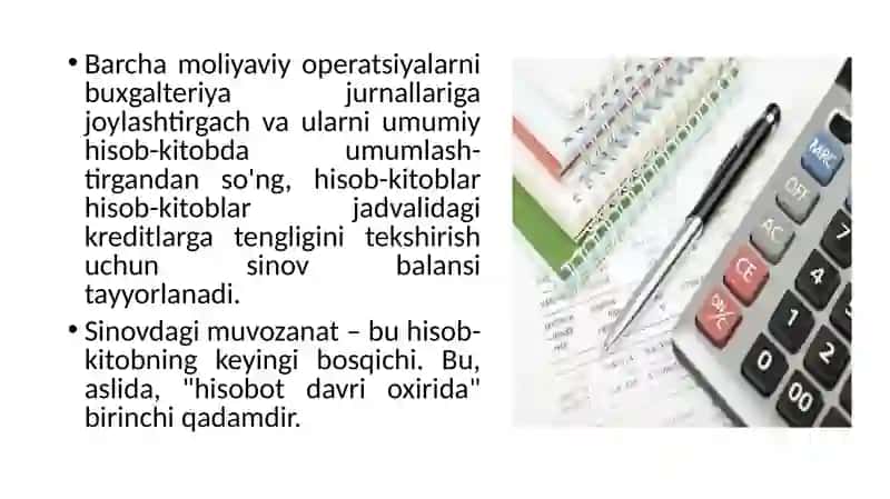 SINOV BALANSIDAN MOLIYAVIY HISOBOTLARNI TUZISH TARTIBI 2