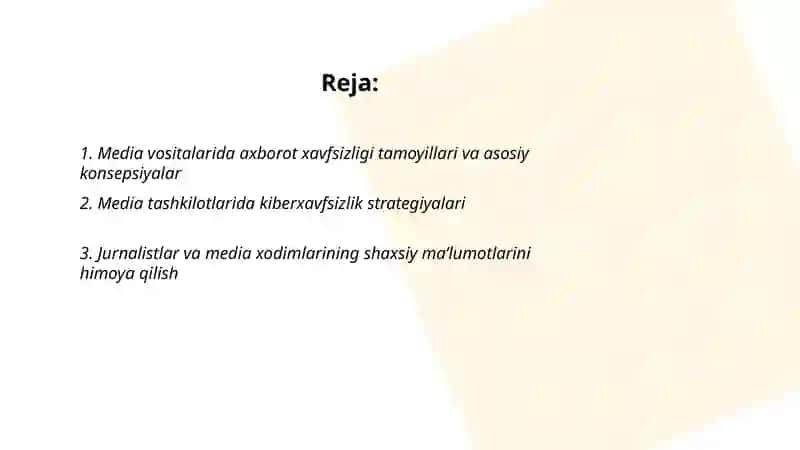 Media vositalarida axborot xavfsizligi 2