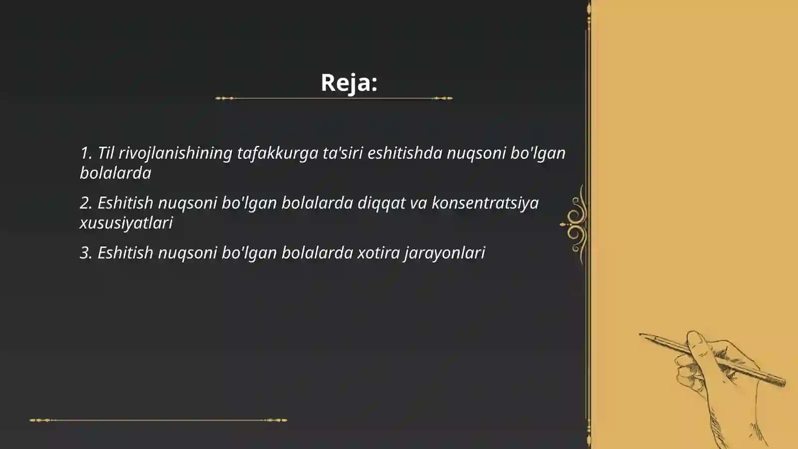 Eshitishda nuqsoni bo'lgan bolarning taffakur xususiyati 2