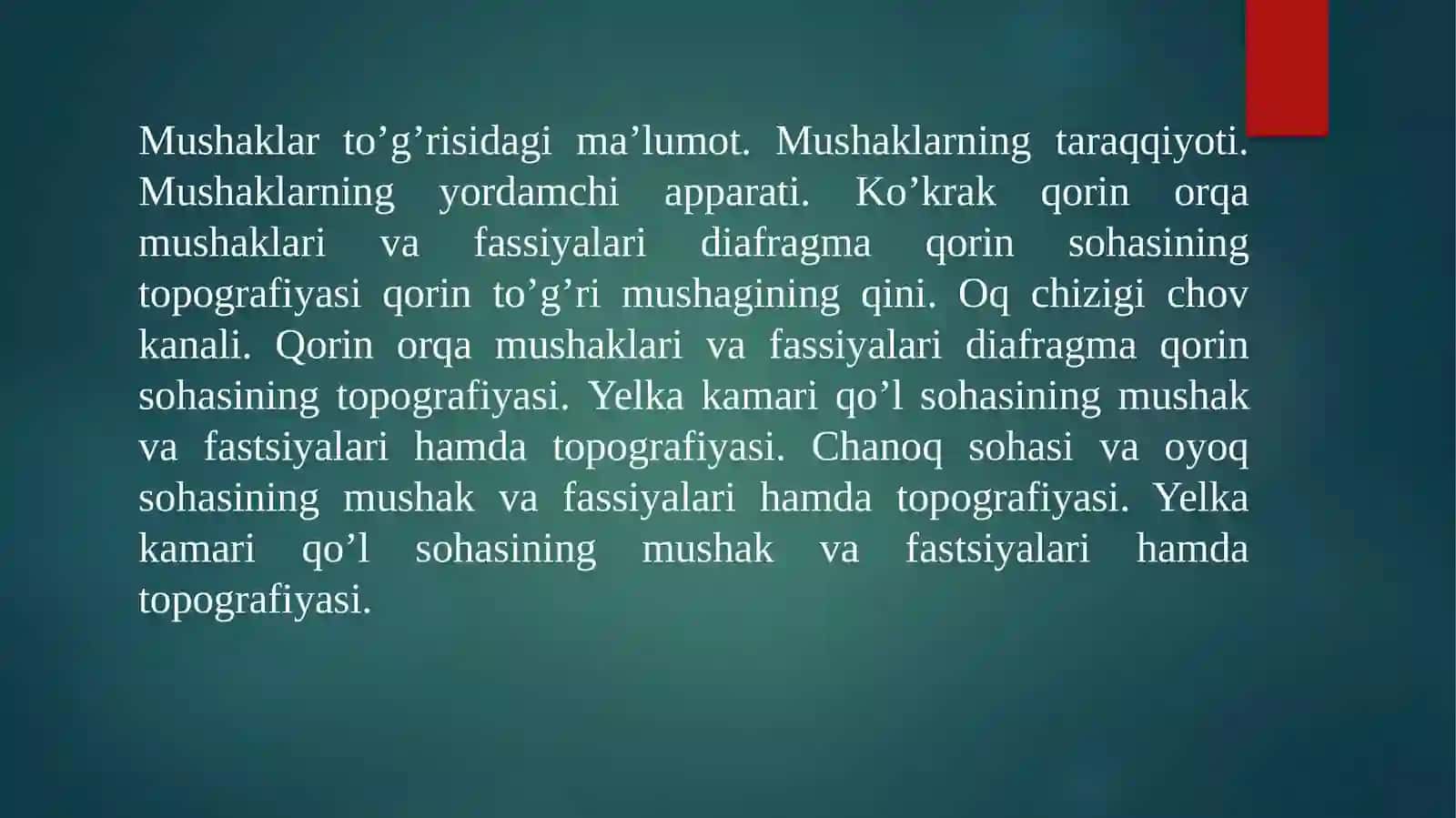 Mushaklar anatomiyasi 2