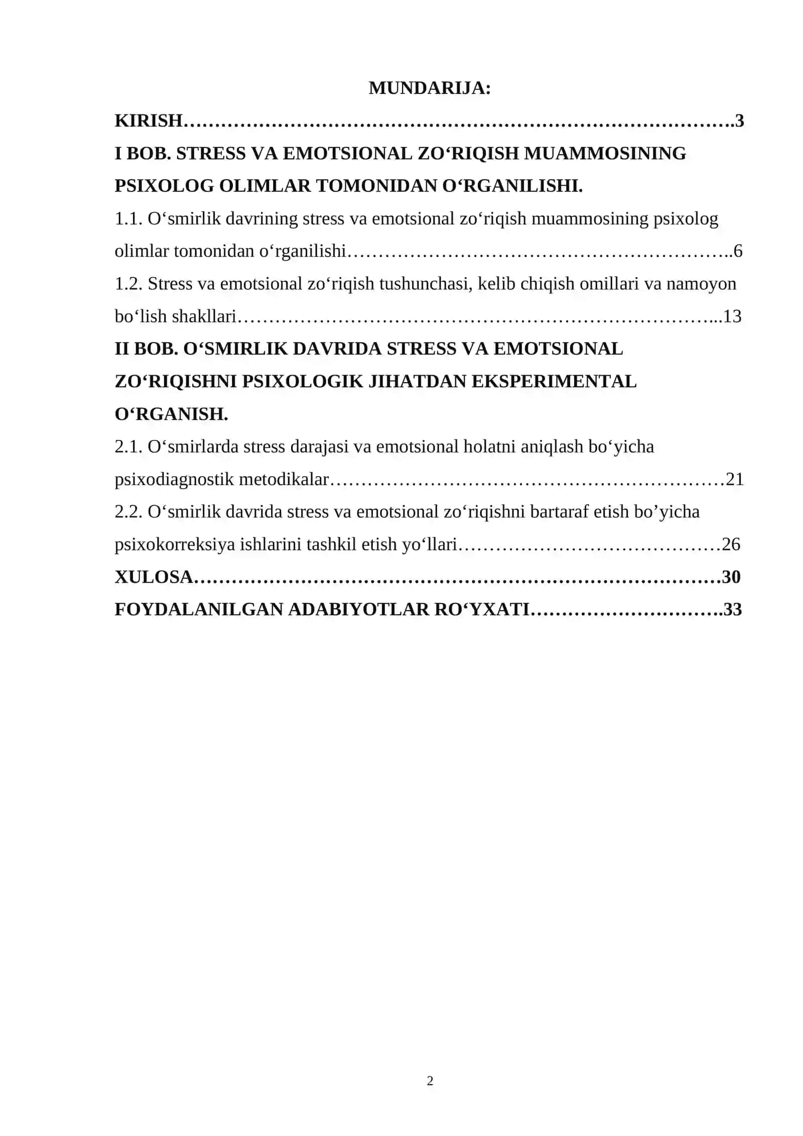 O’SMIRLIK DAVRIDA STRESS VA EMOTSIONAL ZO’RIQISHNING PSIXOLOGIK XUSUSIYATLARI 2