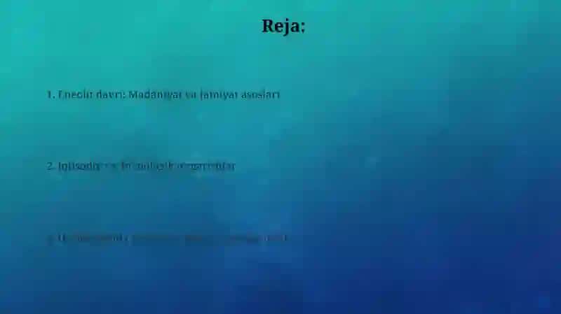 Eneolit davri tarixiy-madaniy jarayonlari 2