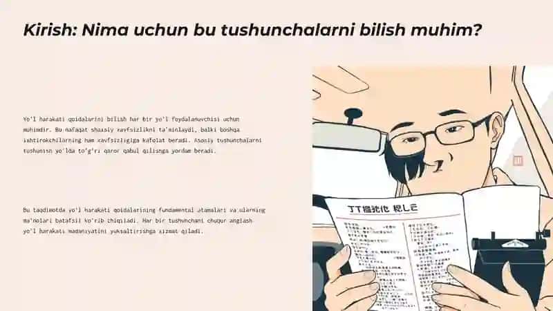Yo'l Harakati Qoidalarida Qo'llaniladigan Asosiy Tushuncha va Atamalar 2