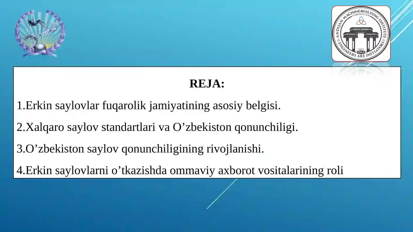 SAYLOV HUQUQI ERKINLIGI - FUQAROLIK JAMIYATINING SHARTI 2