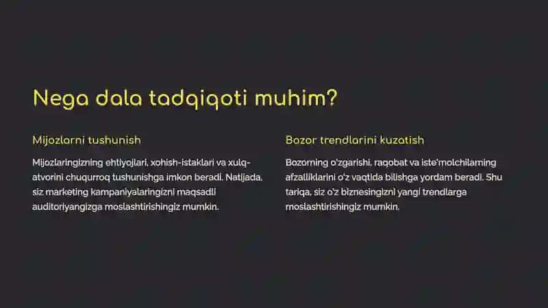 Marketingda dala tadqiqoti 2