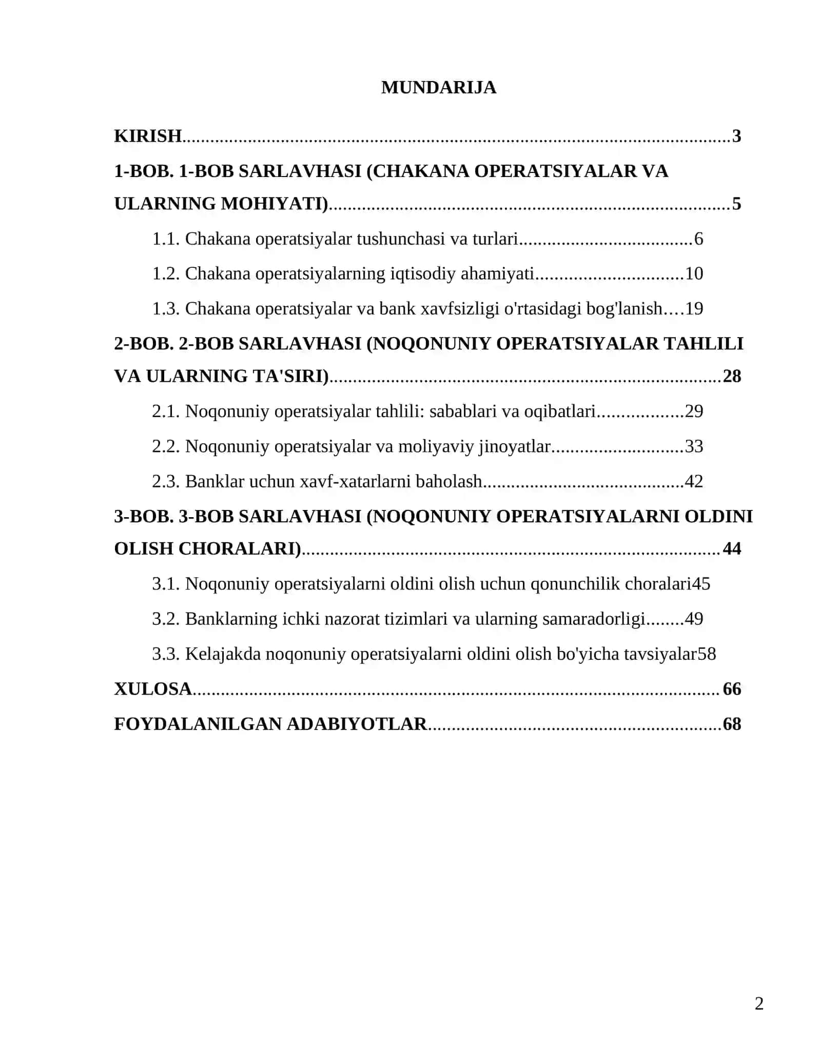 Chakana operatsiyalar bilan bogʻliq noqonuniy operatsiyalar va ularni oldini olish choralari 2