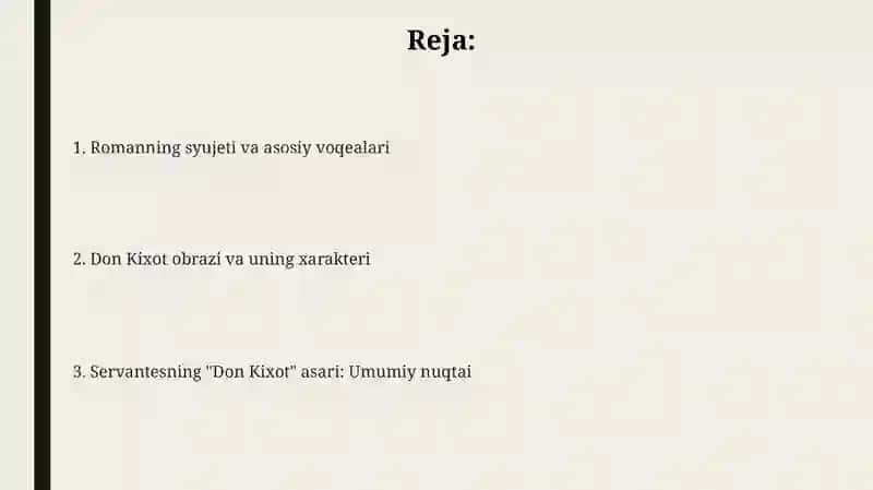 Servantesning "Don Kixot" asari 2