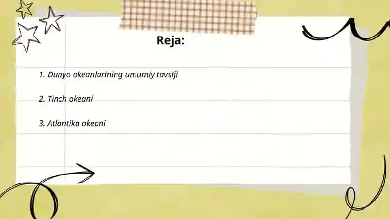 Dunyo okeanlari va ularning tarkibiy qisimlari 2