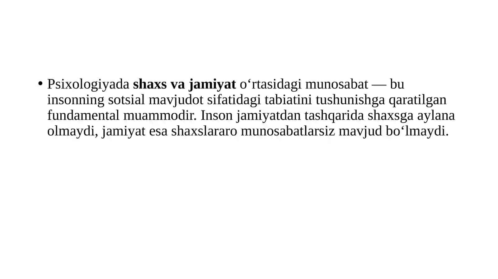 Psixologiyada shaxs va jamiyat muammosi 2