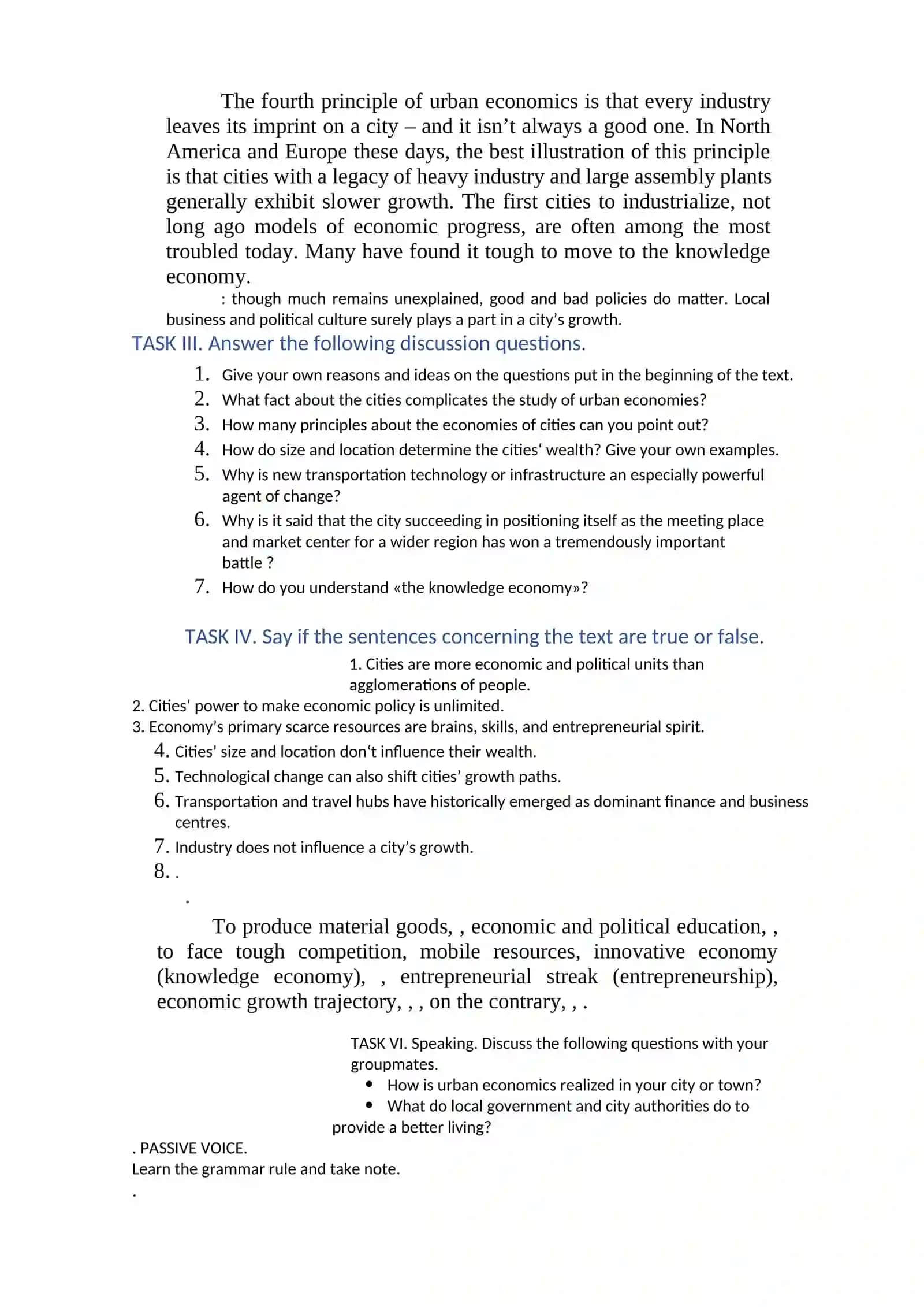 Five Principles of Urban Economics 2