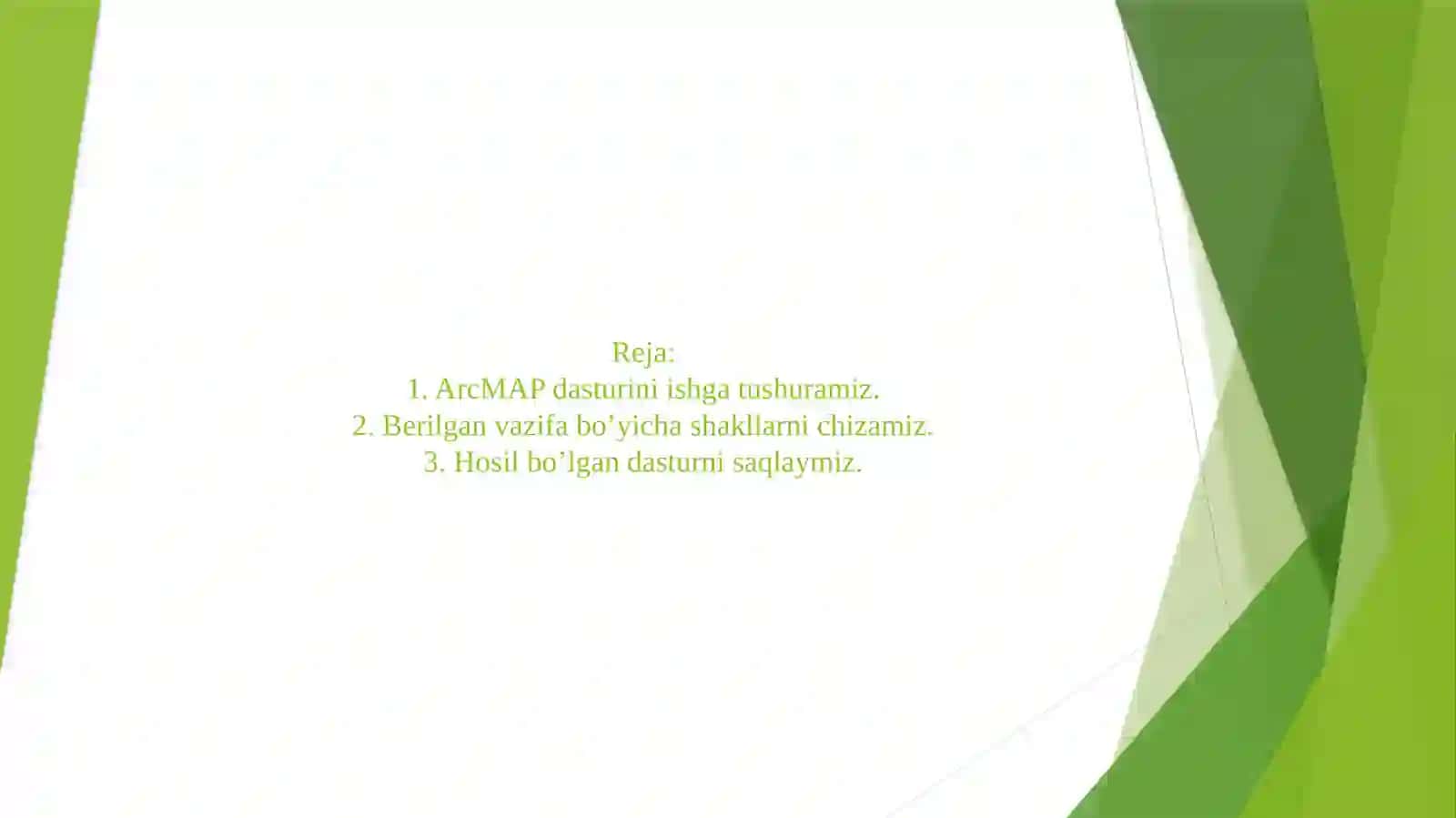ArcGISda sun’iy yo’ldosh tasvirlari yordamida xaritalar hosil qilish 2