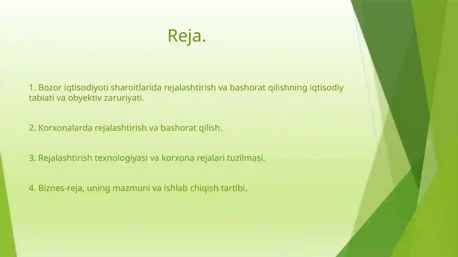 Sanoat ishlab chiqarishni rejalashtirish va proqnozlash 2