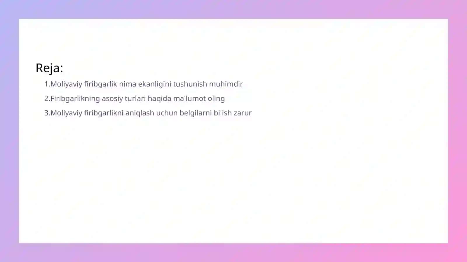 Moliyaviy firibgarlik 2
