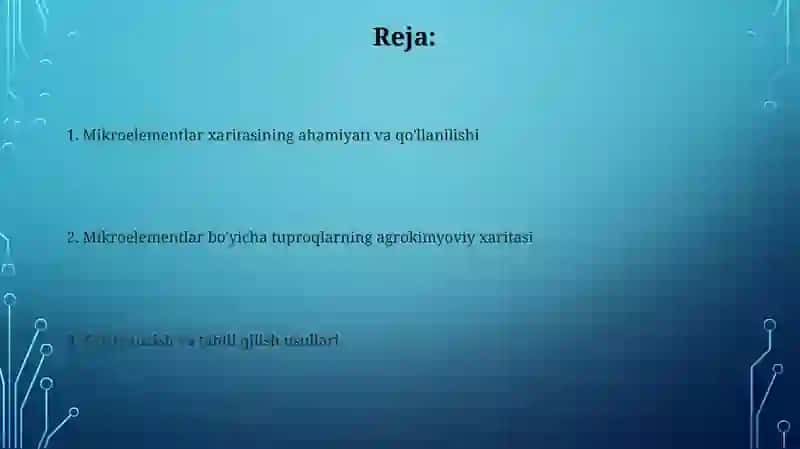 Tuproqlarning mikroelementlar boʻyicha agrokimyoviy xaritasi va uning ahamiyati 2