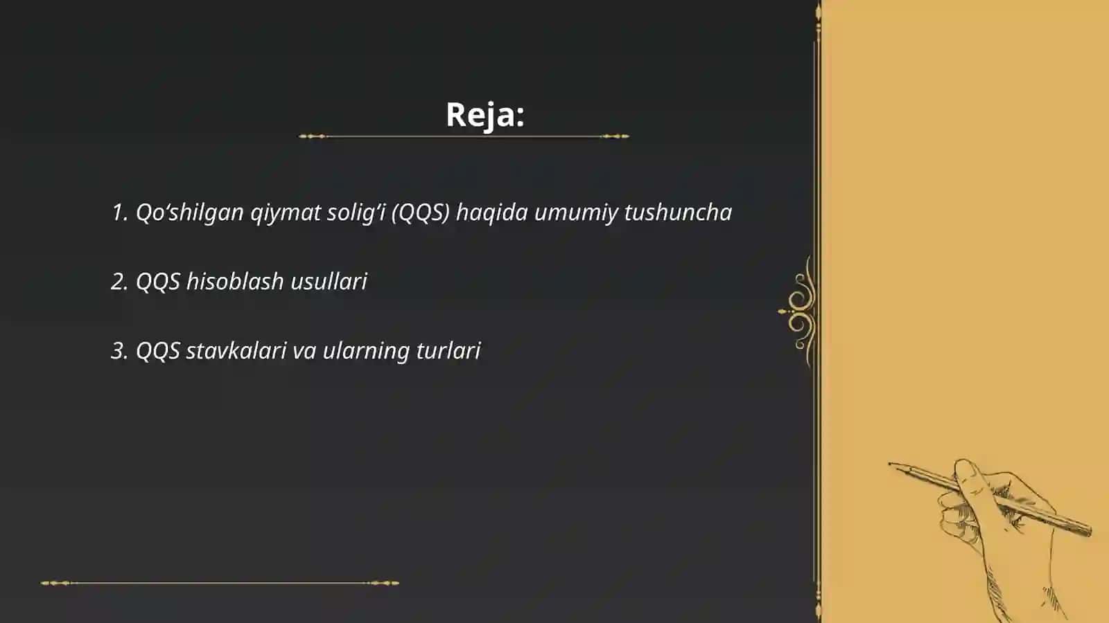 Qoʻshilgan qiymat soligʻi tavsif va tavsiyalar 2