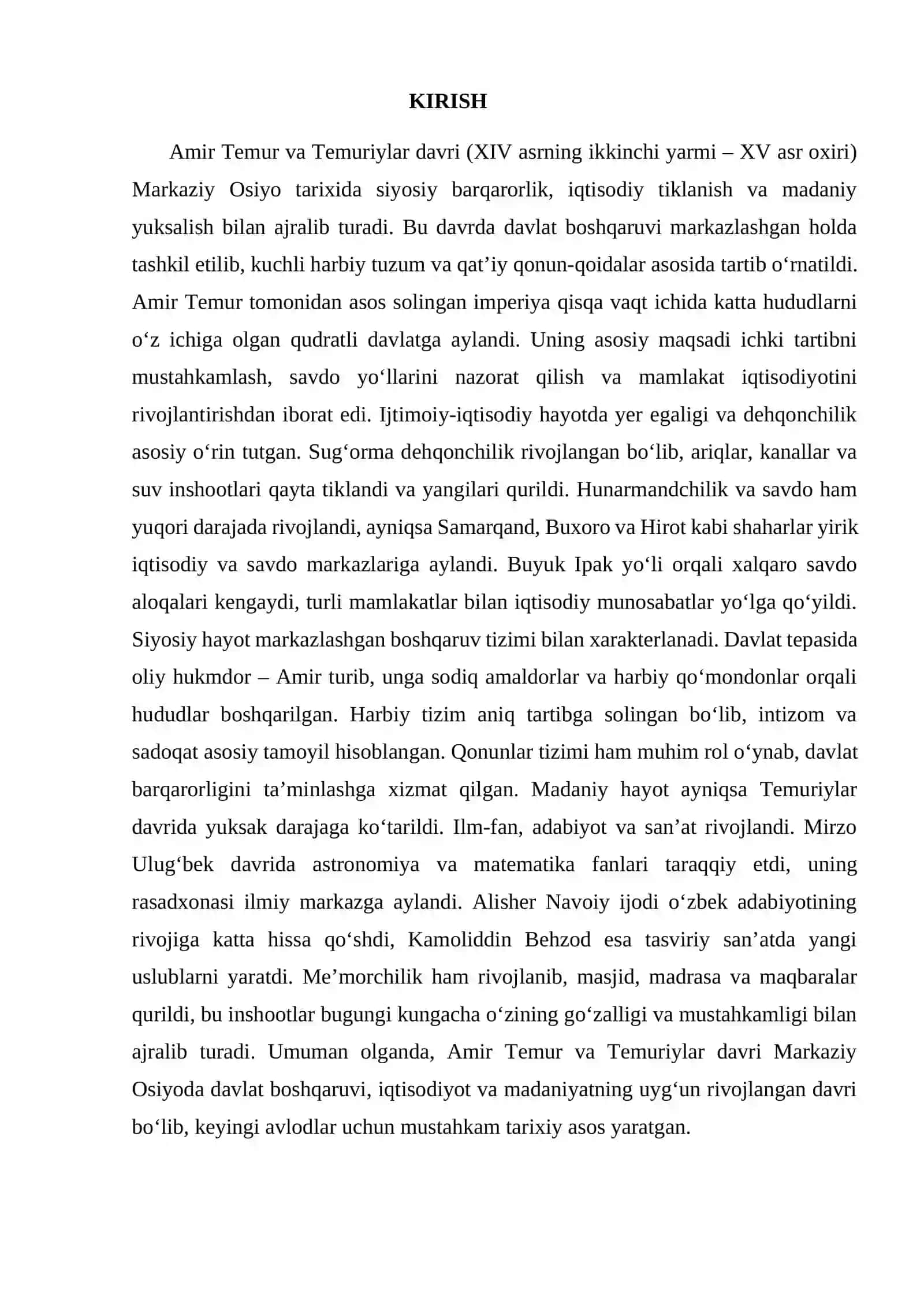 Amir Temur Temuriylar davrida ijtimoiy iqtisodiy hayot 2