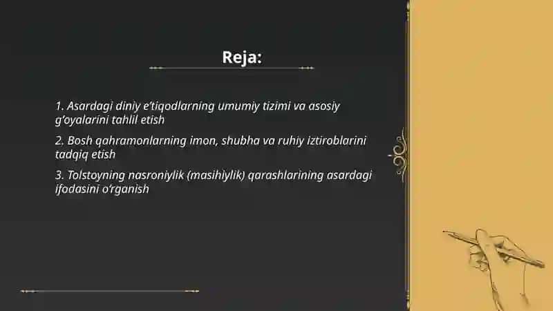 Lev Tolstoyning Iqromoma asaridagi diniy eʼtiqodlarni tahlil etish 2