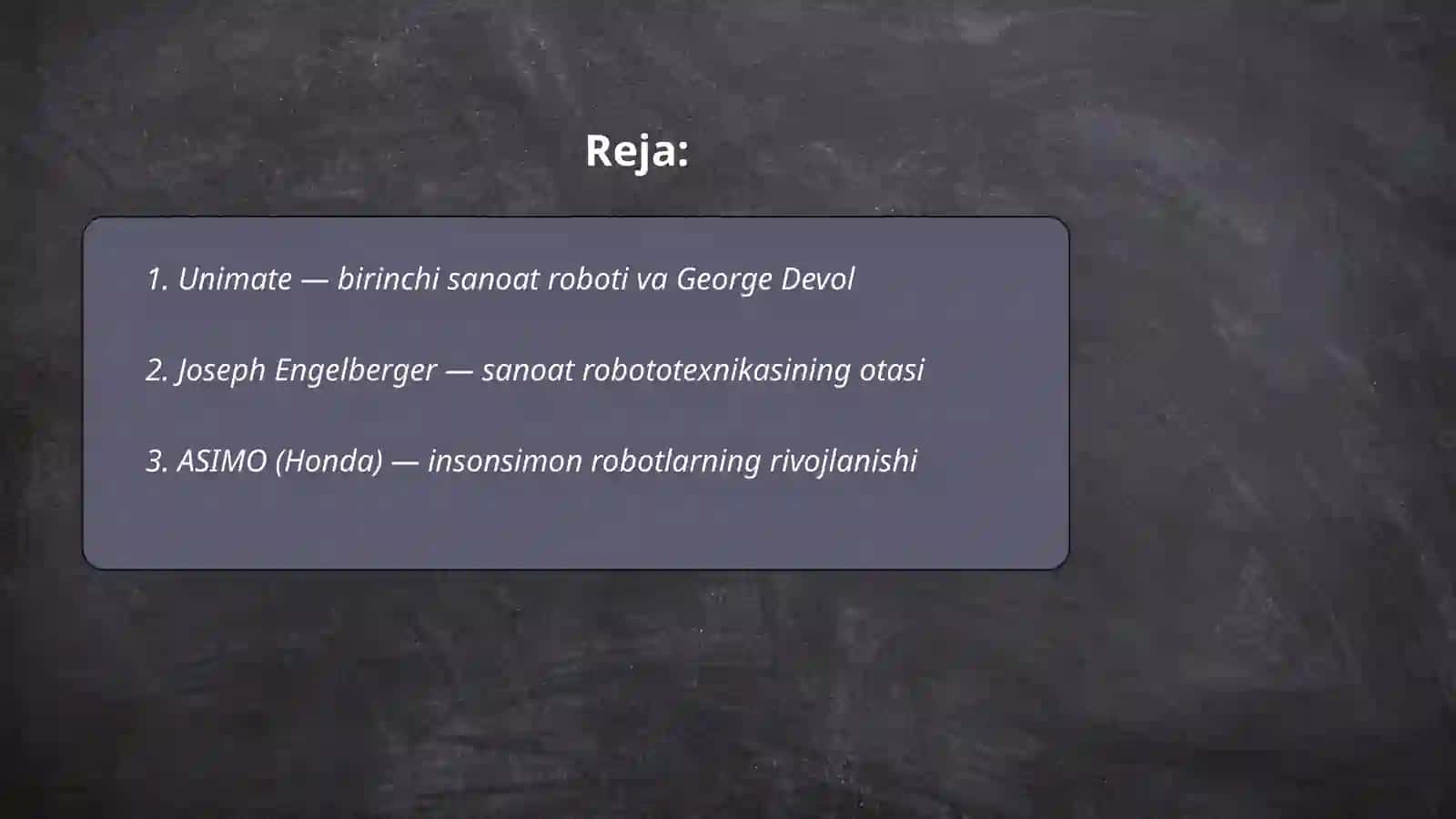 Robototexnika sohasidagi mashhur ixtirolar va olimlar 2