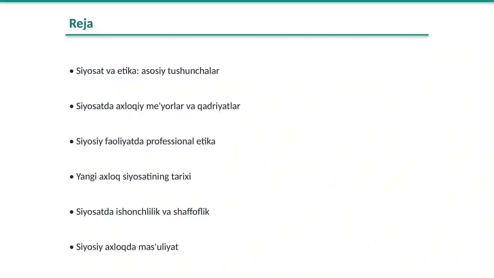 Siyosatda professional etika va yangi axloq siyosati 2