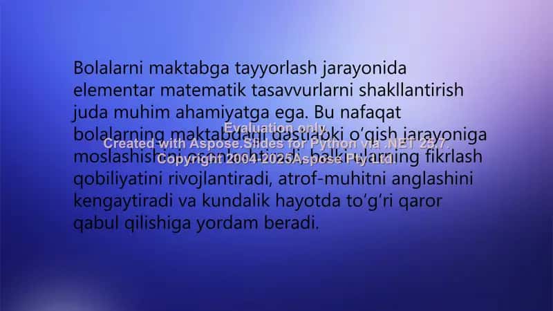 Elementar matematik tasavvurlarni shakllantirishning ahamiyati 2